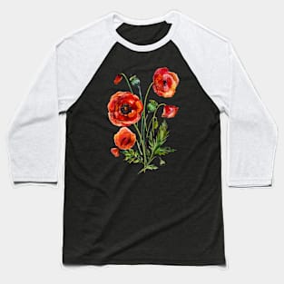 Poppies Baseball T-Shirt